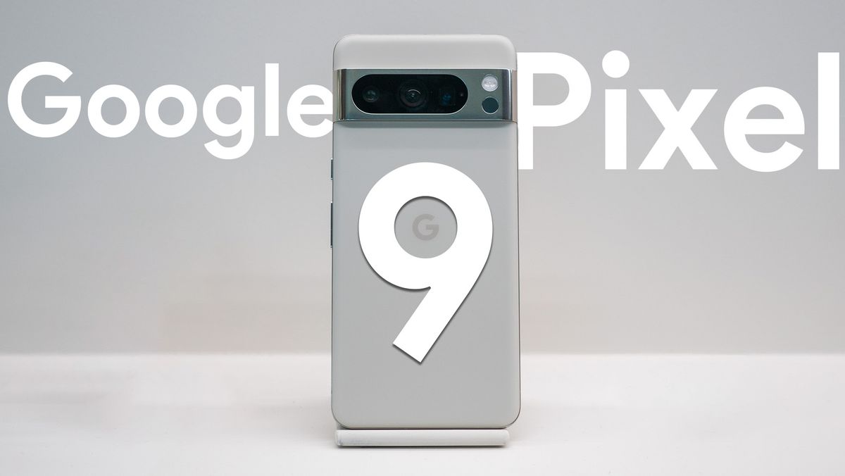 Google Pixel 9 mockup with name