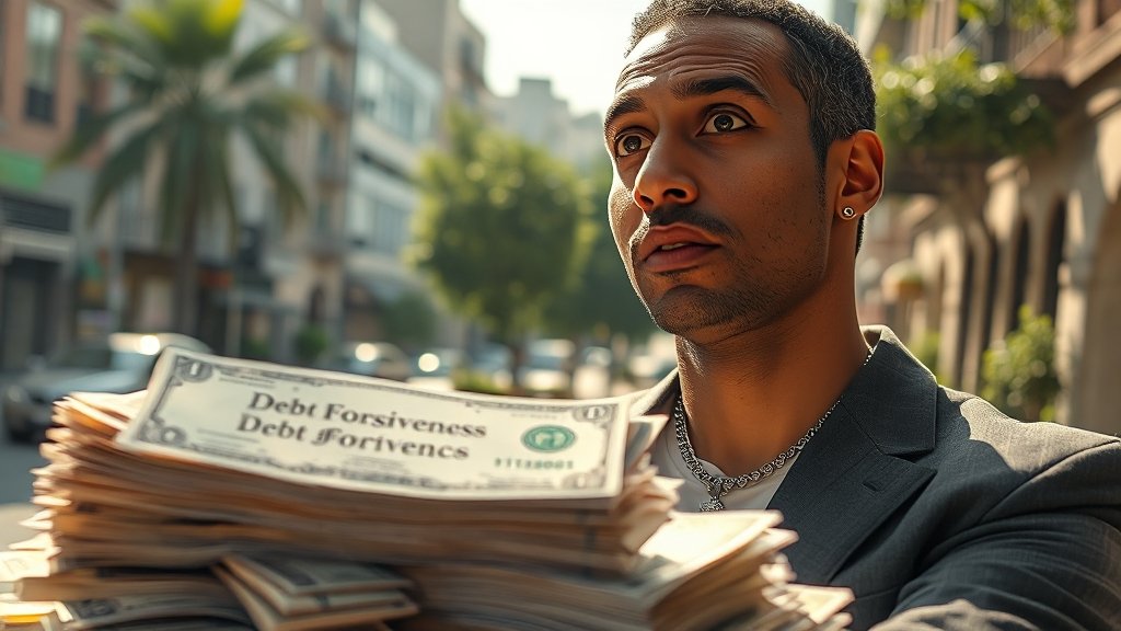 채무, 얼마나 탕감될까요? (realistic 스타일)