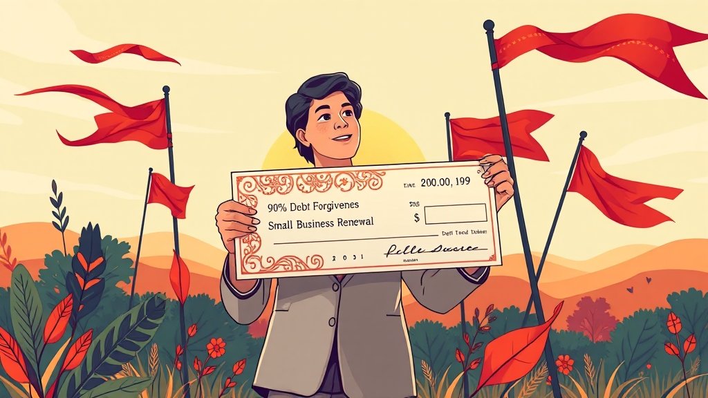 새출발기금, 더 커졌어요! (illustration 스타일)