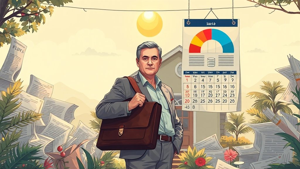 대출 진행 절차 및 필수 서류 (illustration 스타일)