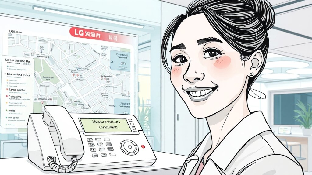 가까운 서비스센터 찾기 및 연락처 안내 (illustration 스타일)