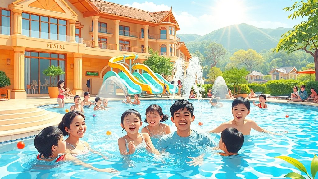 부대시설 & 주변 편의시설 (illustration 스타일)