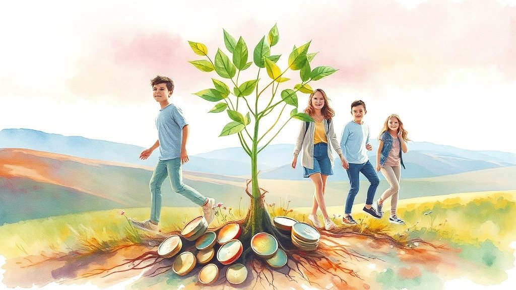 청년 자산 형성, 왜 중요할까요? (watercolor 스타일)