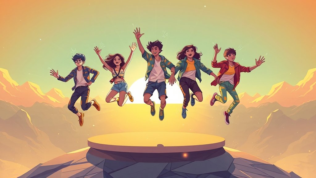 미래를 위한 도약, 지금 시작하세요! (illustration 스타일)