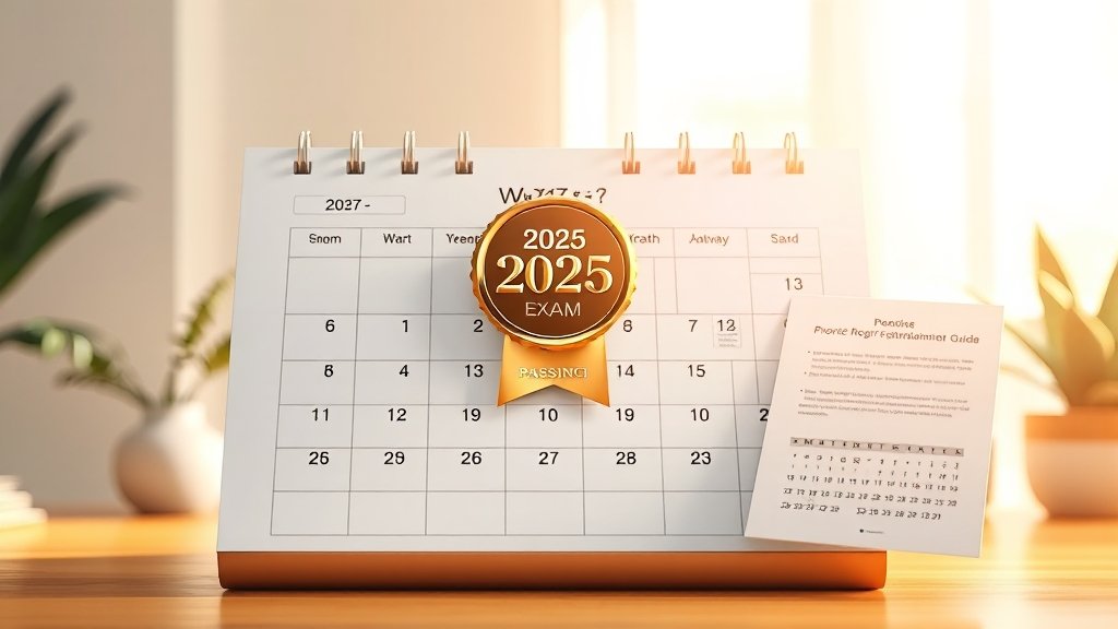 2025년 ITQ 시험 일정 확인 (realistic 스타일)