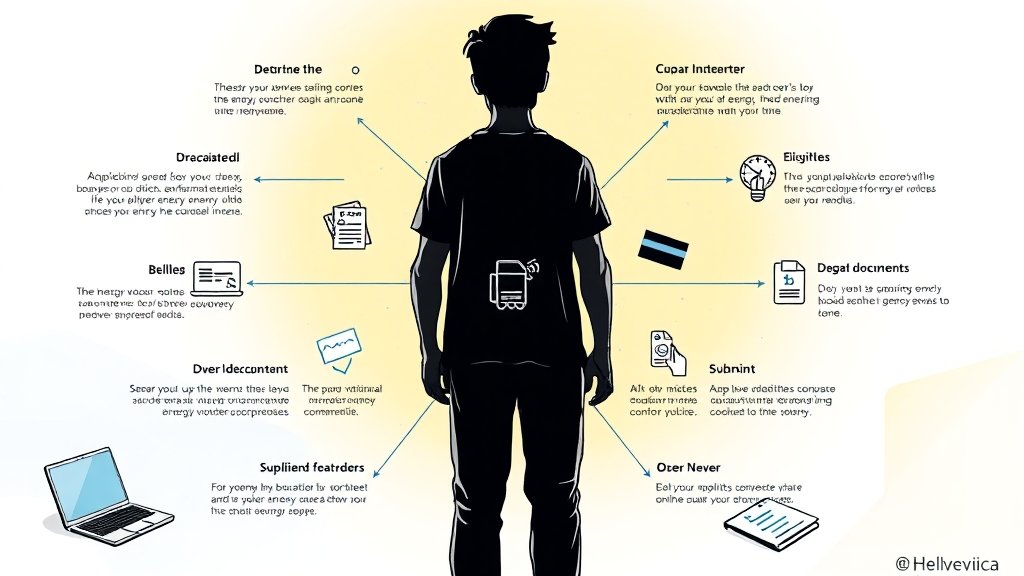 신청 방법, 어렵지 않아요! (illustration 스타일)
