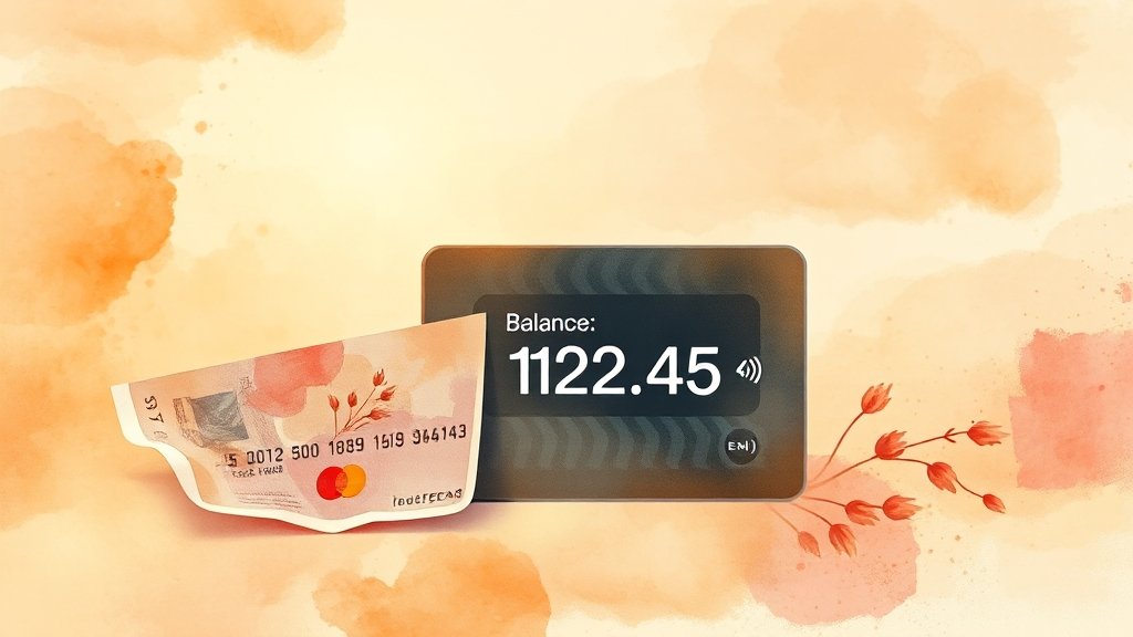 잔액 확인, 이렇게 하세요! (watercolor 스타일)