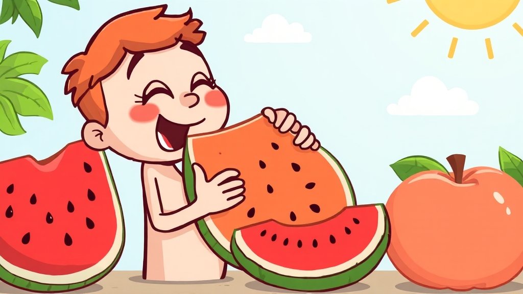 복날 음식 섭취 시 주의사항 (cartoon 스타일)