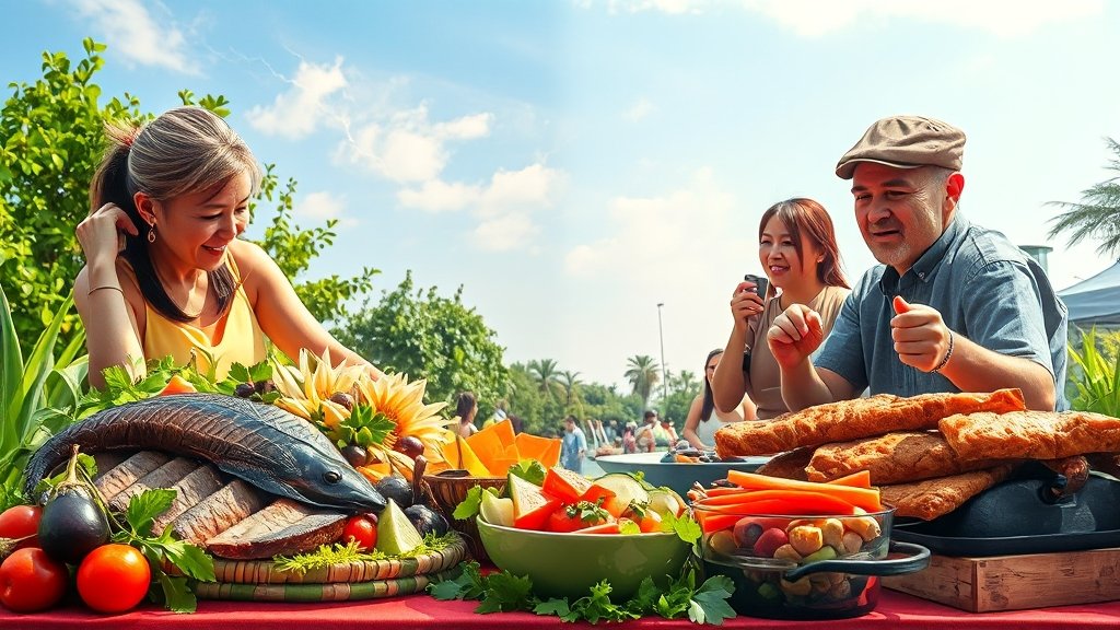 동서양의 복날 풍습 비교 (realistic 스타일)