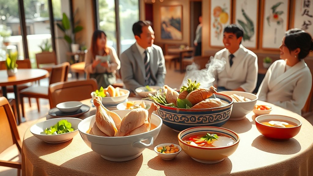 복날과 유통 트렌드 (realistic 스타일)