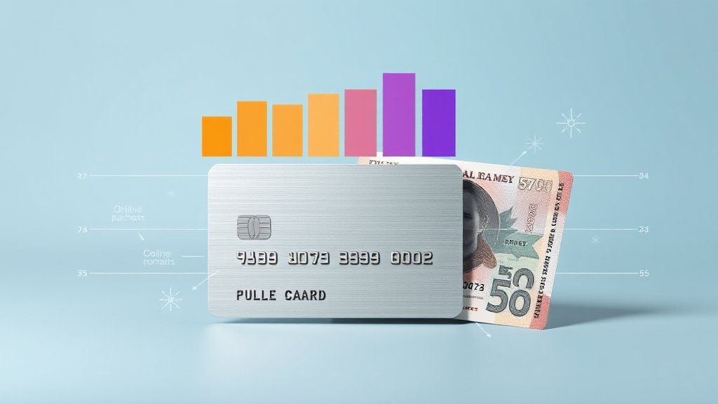 신용/체크카드 vs 지역화폐 (realistic 스타일)