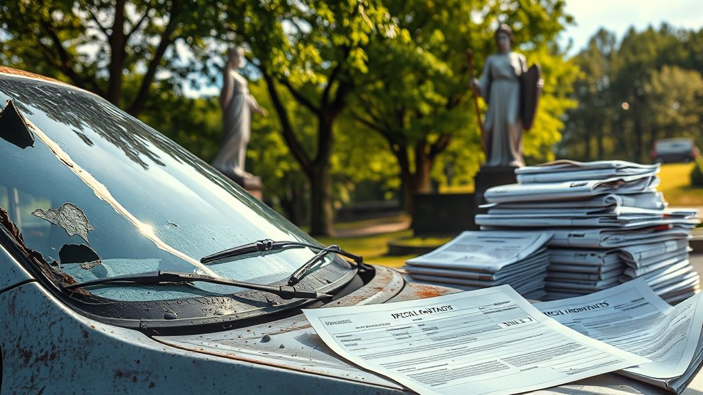 자동차보험 주요 보장 항목 (realistic 스타일)