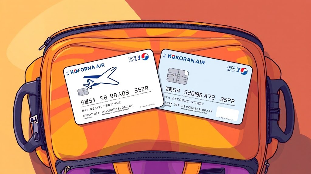 카드별 마일리지 혜택 비교 (cartoon 스타일)