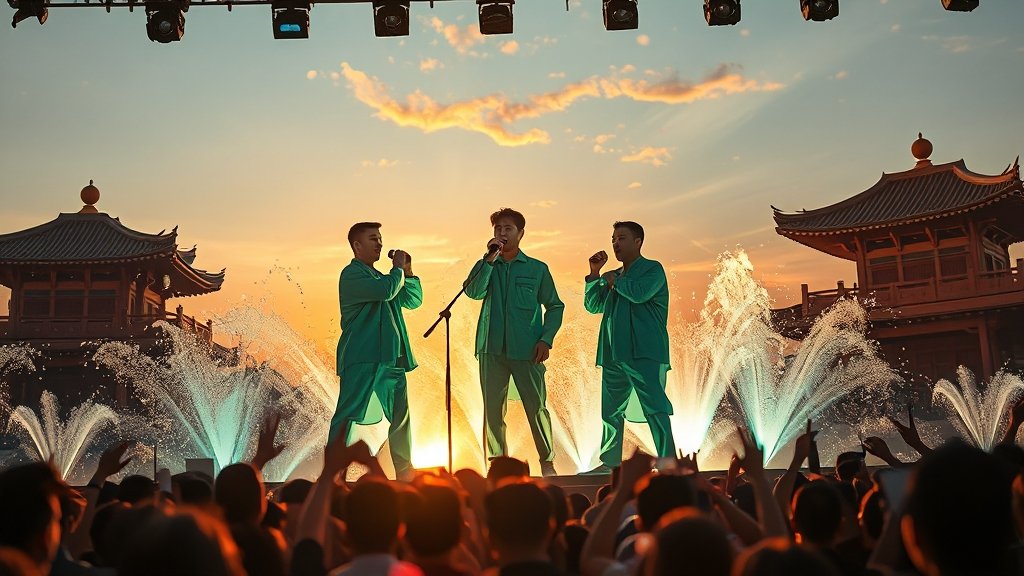 화려한 가수 라인업 (realistic 스타일)