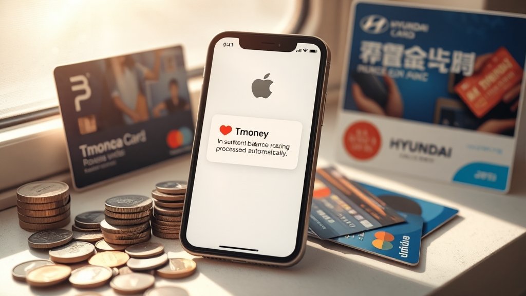 애플페이 티머니 충전 & 설정 (realistic 스타일)