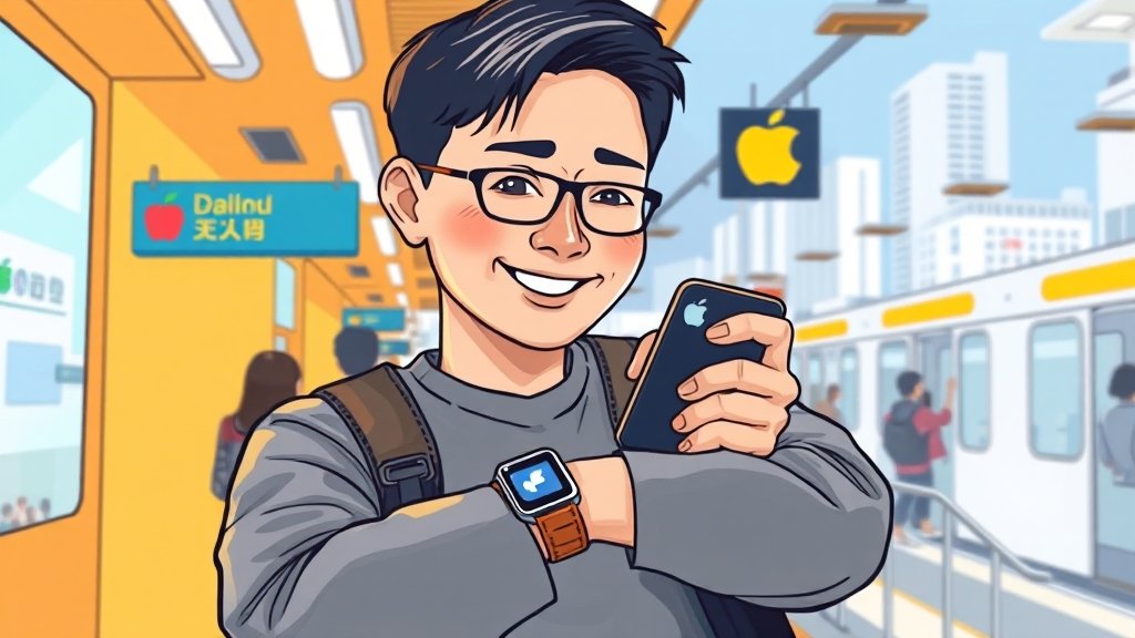 애플페이 티머니 사용 가이드 (cartoon 스타일)