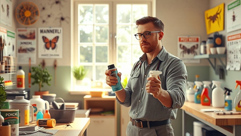 주요 해충 퇴치법: 바퀴, 개미, 거미 (realistic 스타일)