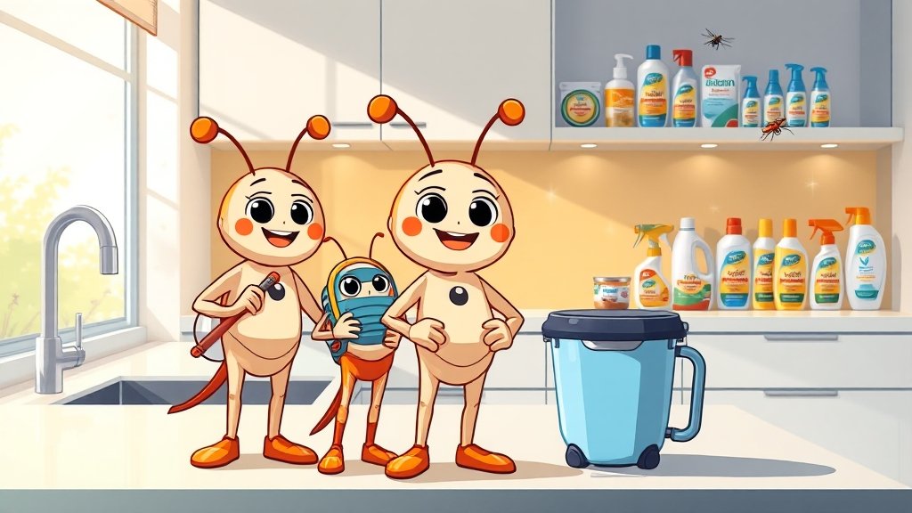 최신 벌레 퇴치 기술 및 제품 소개 (cartoon 스타일)