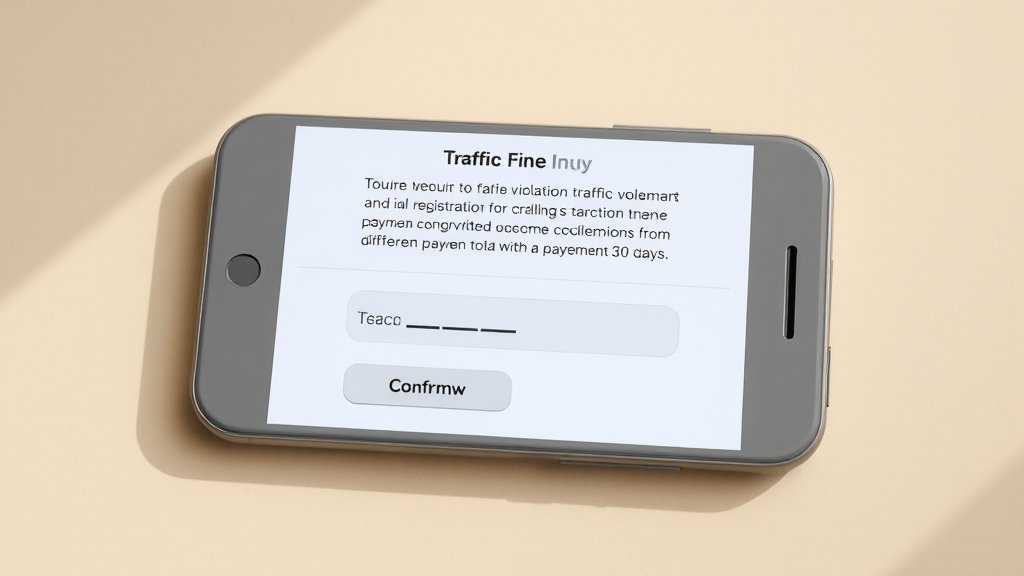 과태료 조회 및 납부 (realistic 스타일)