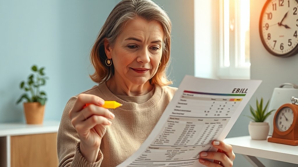 전기 요금 계산 내역, 왜 확인해야 할까요? (realistic 스타일)