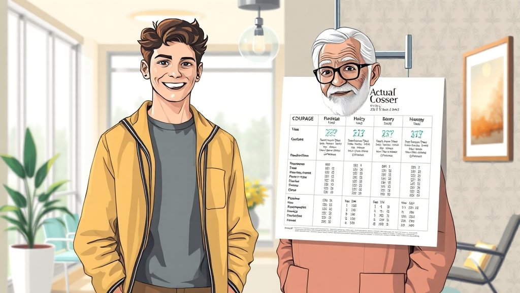 일반 vs 노후 실손보험 비교 (illustration 스타일)