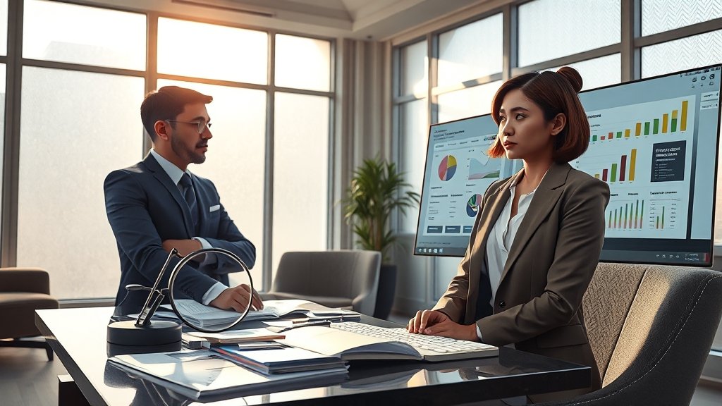 비교사이트 활용 및 전문가 상담 (realistic 스타일)