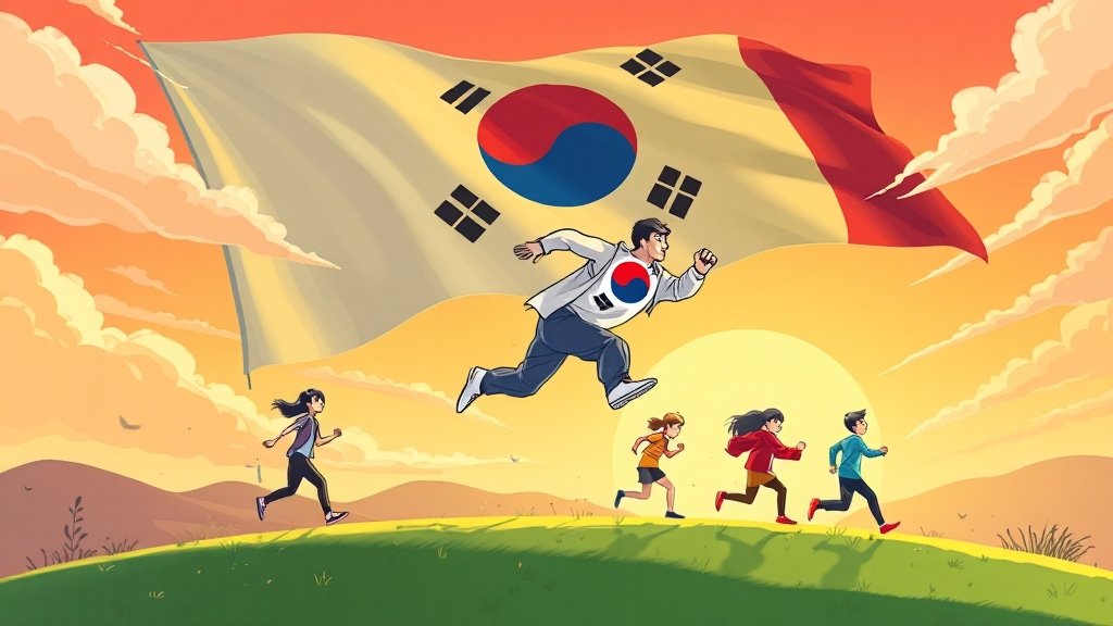 미래를 향한 다짐 (cartoon 스타일)