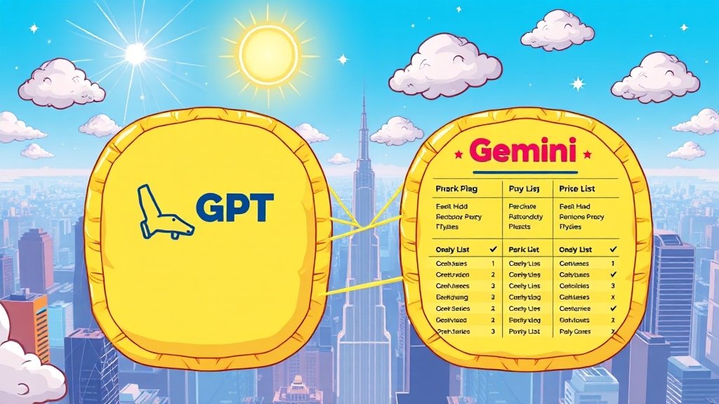 비용 및 요금제 비교 (cartoon 스타일)