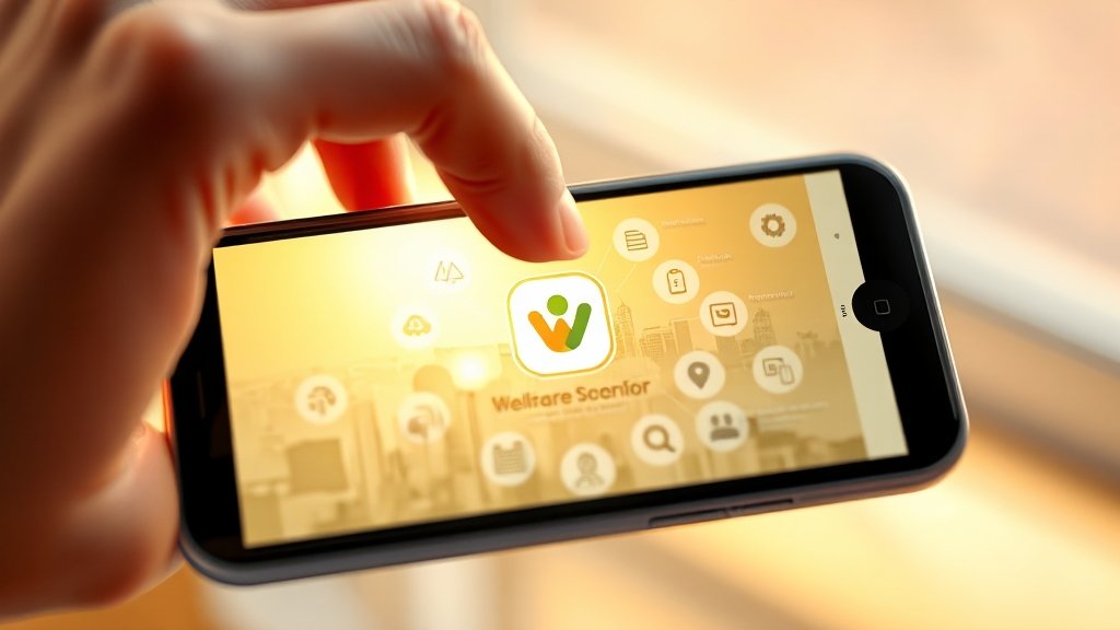 복지로 앱, 이렇게 활용하세요! (realistic 스타일)