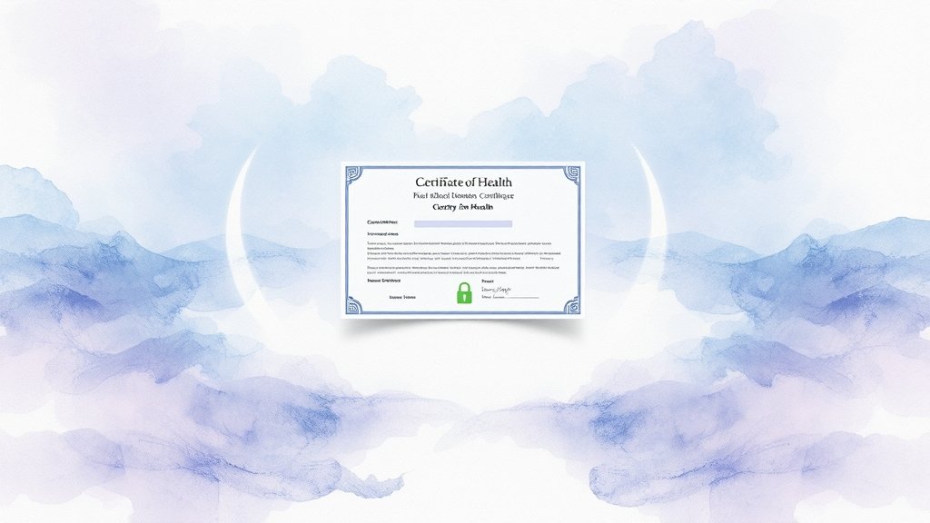 온라인 발급 시 주의사항 (watercolor 스타일)