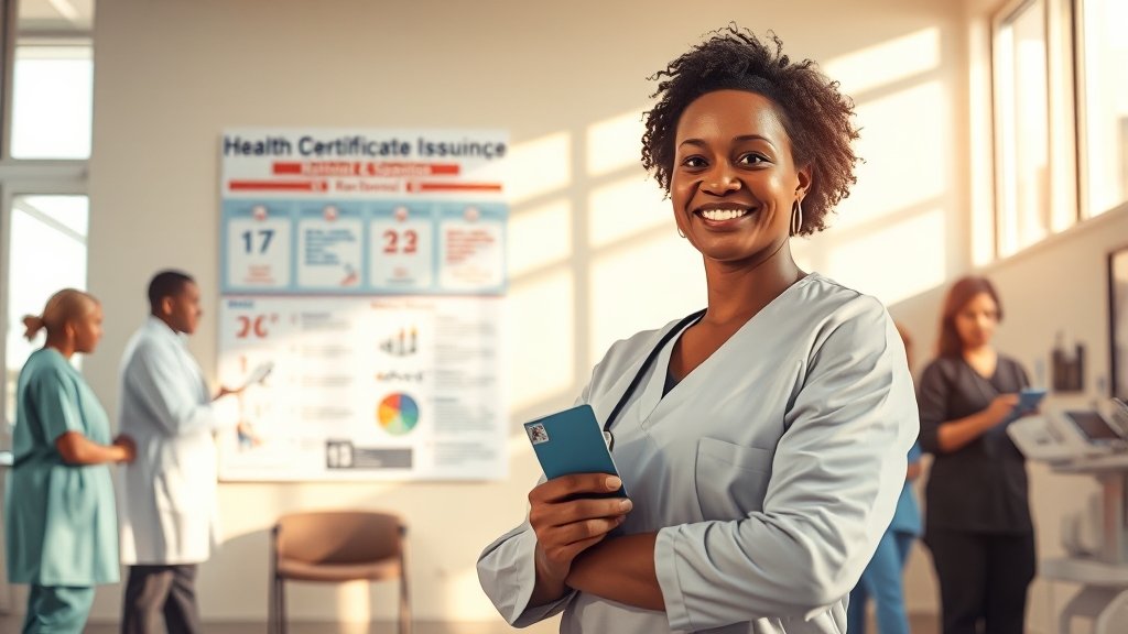 보건증 발급 완벽 가이드: 절차, 비용, 온라인 발급까지 2 보건증 발급, 어떻게 받을까요? (realistic 스타일)