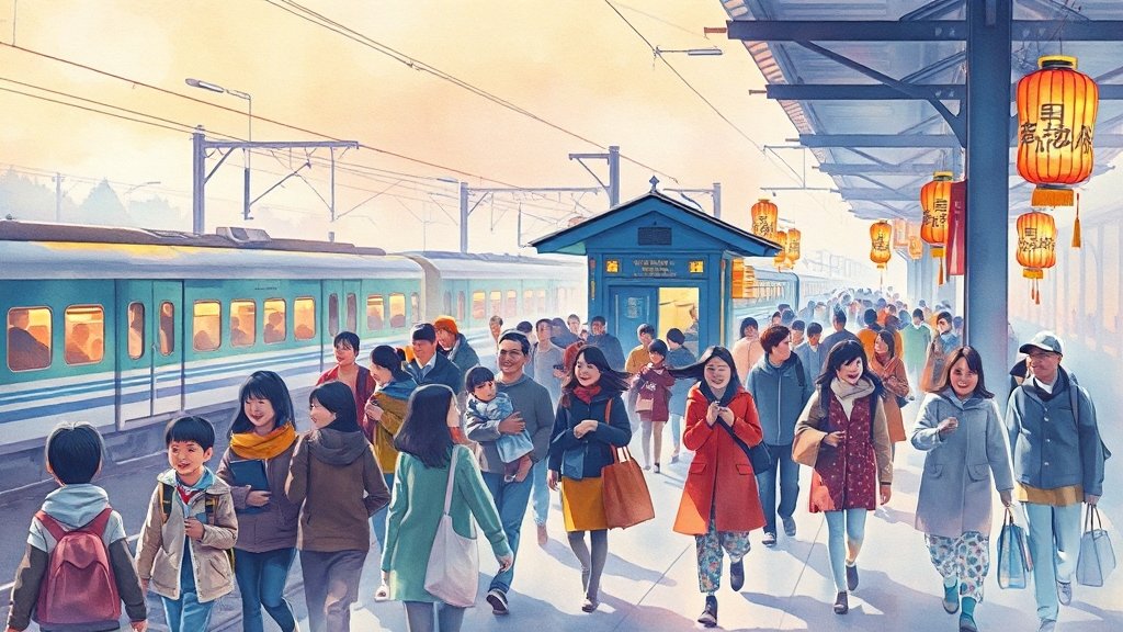 추석 기차표 예매 일정 예측 (watercolor 스타일)