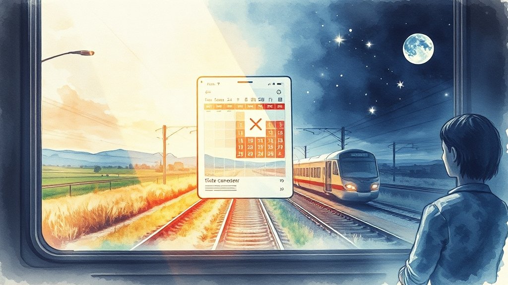 취소표 공략 및 실패 시 대처법 (watercolor 스타일)