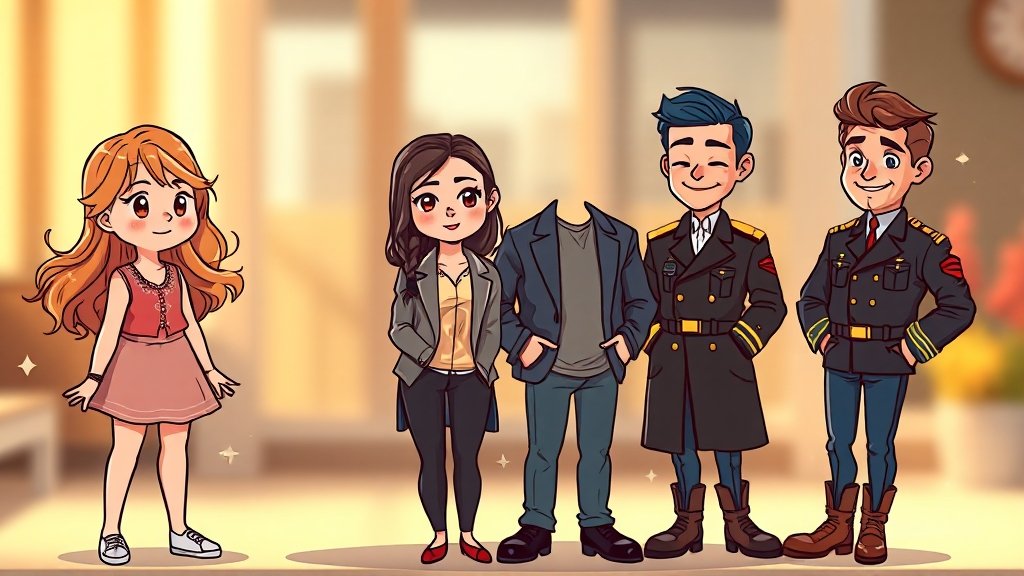 에겐/테토 유형별 특징 (cartoon 스타일)