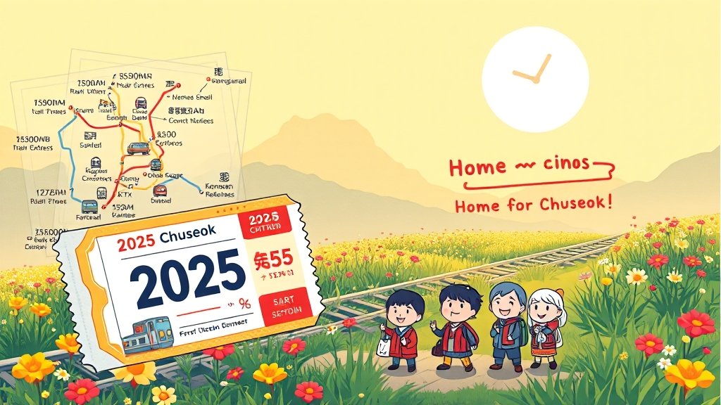 2025 추석 KTX/SRT 예매 완벽 가이드: 일정, 방법, 성공 꿀팁 1 2025 추석 예매 일정 (cartoon 스타일)