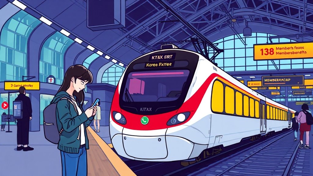 2025 추석 KTX/SRT 예매 완벽 가이드: 일정, 방법, 성공 꿀팁 2 KTX/SRT 예매 방법 (cartoon 스타일)