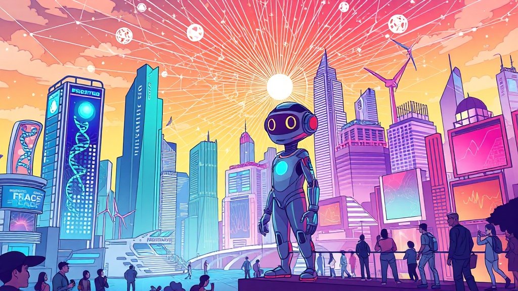 클로드 AI 미래와 발전 방향 (cartoon 스타일)