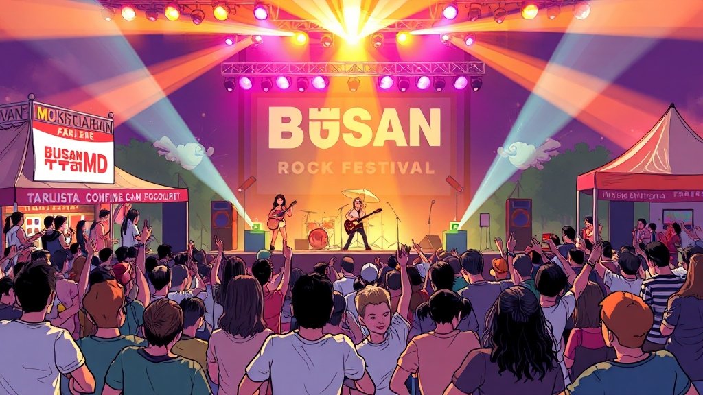 2025 부산국제록페스티벌: 라인업, 티켓, 교통까지 한눈에 6 페스티벌 역사와 의미 (cartoon 스타일)