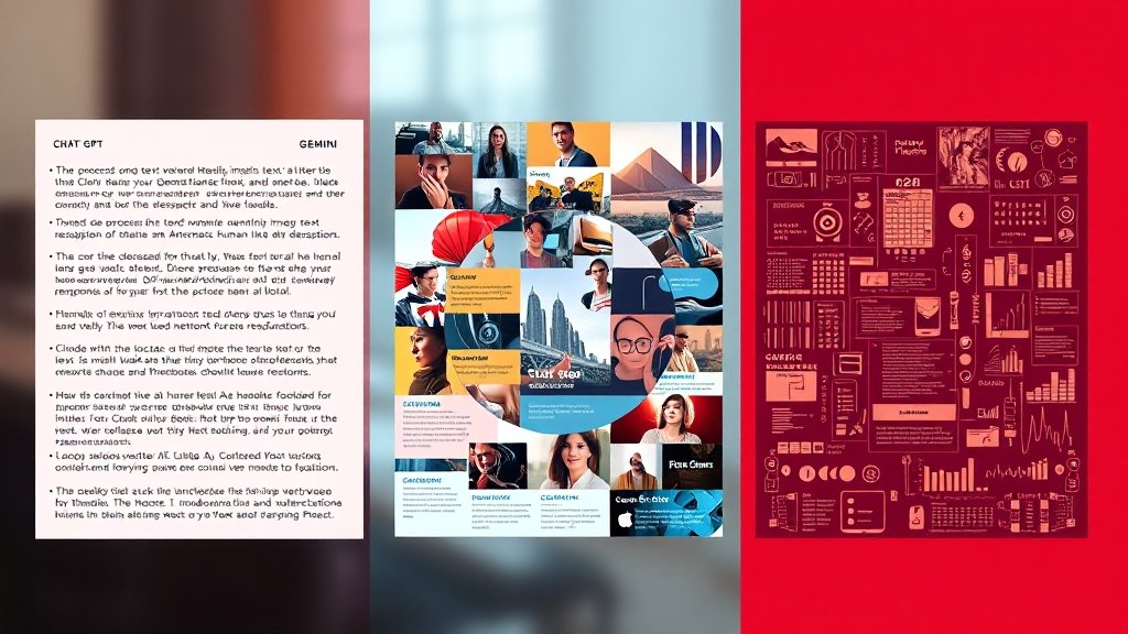 챗GPT vs 제미나이 vs 클로드: 최신 AI 모델 성능 비교 & 활용법 2 AI 모델별 핵심 기능 비교 (realistic 스타일)