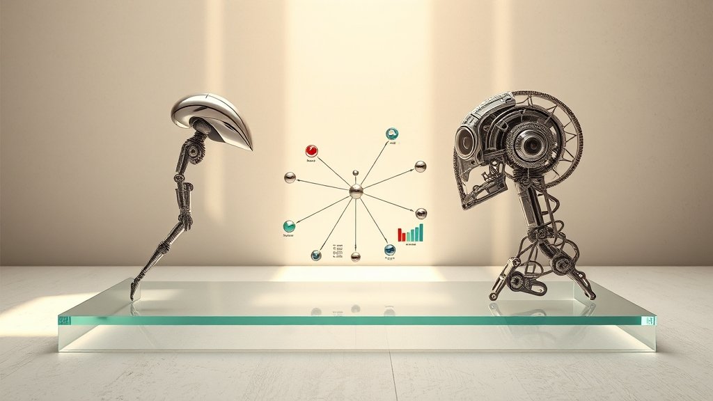 챗GPT vs 제미나이 vs 클로드: 최신 AI 모델 성능 비교 & 활용법 4 AI 모델 성능 비교 (realistic 스타일)