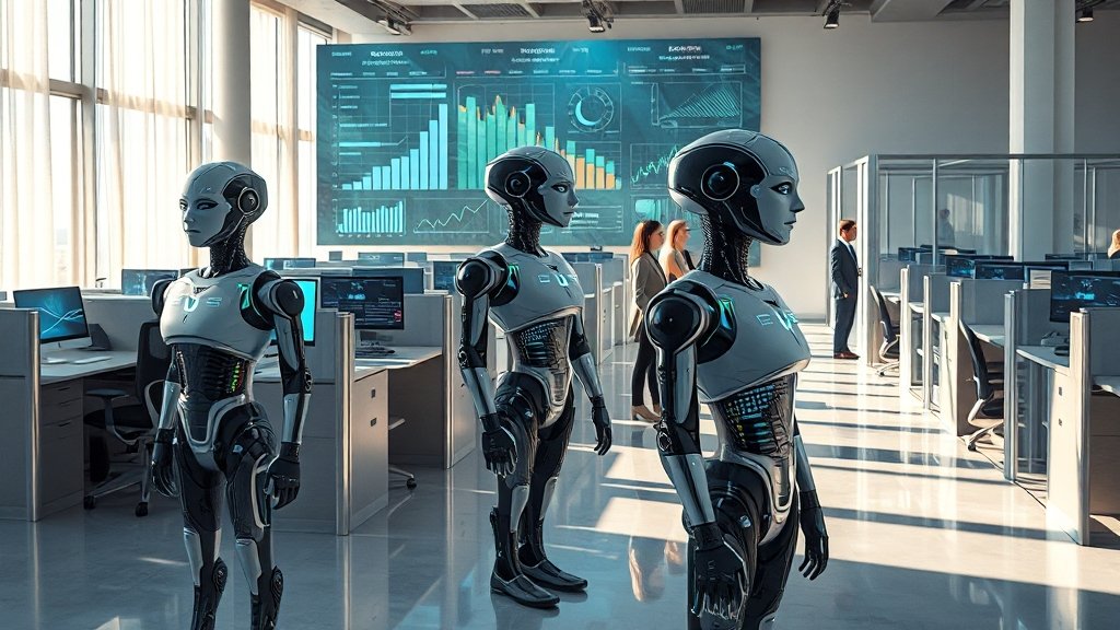 업무 활용: AI로 효율 높이기 (realistic 스타일)