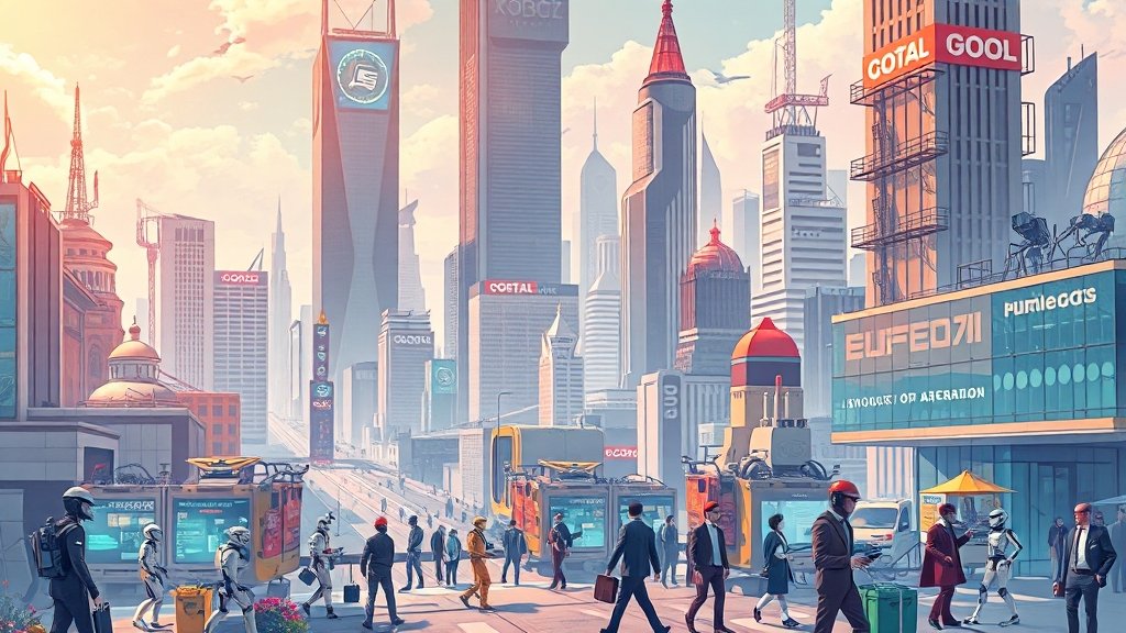 AI와 미래 (illustration 스타일)