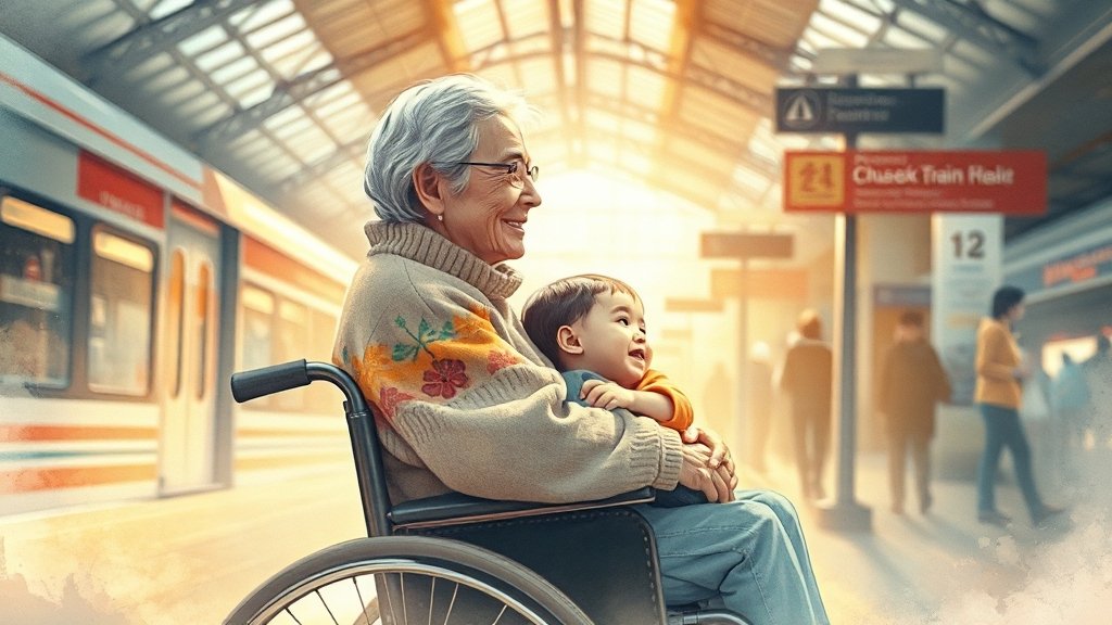 교통약자 예매 안내 (watercolor 스타일)