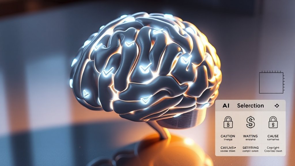 AI 도구 선택, 핵심 가이드 (realistic 스타일)