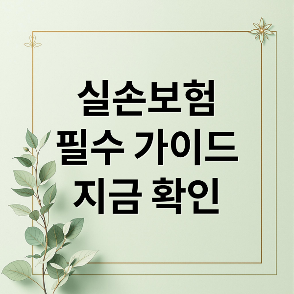 실손보험 완벽 가이드: 가입 전 체크리스트부터 보험금 청구까지