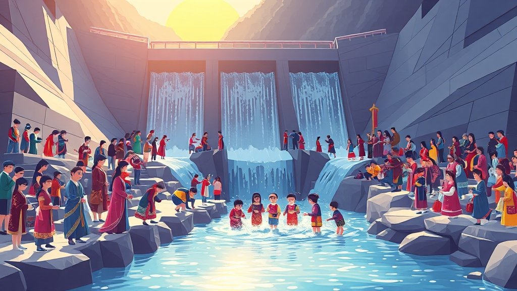 속초 워터밤 2025: 일정, 라인업, 준비물 완벽 가이드 7 속초 가뭄 상황과 워터밤 축제 개최 배경 (illustration 스타일)