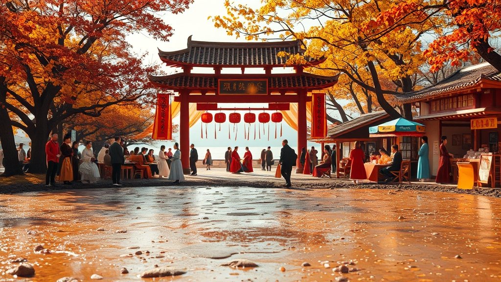 9월 축제, 시기별 핵심은? (realistic 스타일)