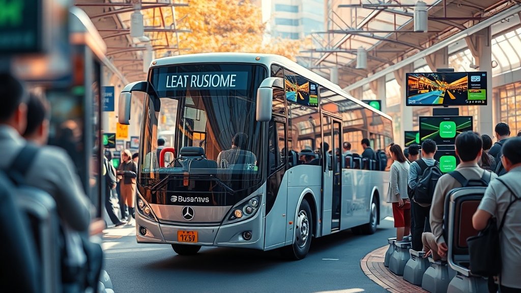 버스 예매 플랫폼 비교 (realistic 스타일)