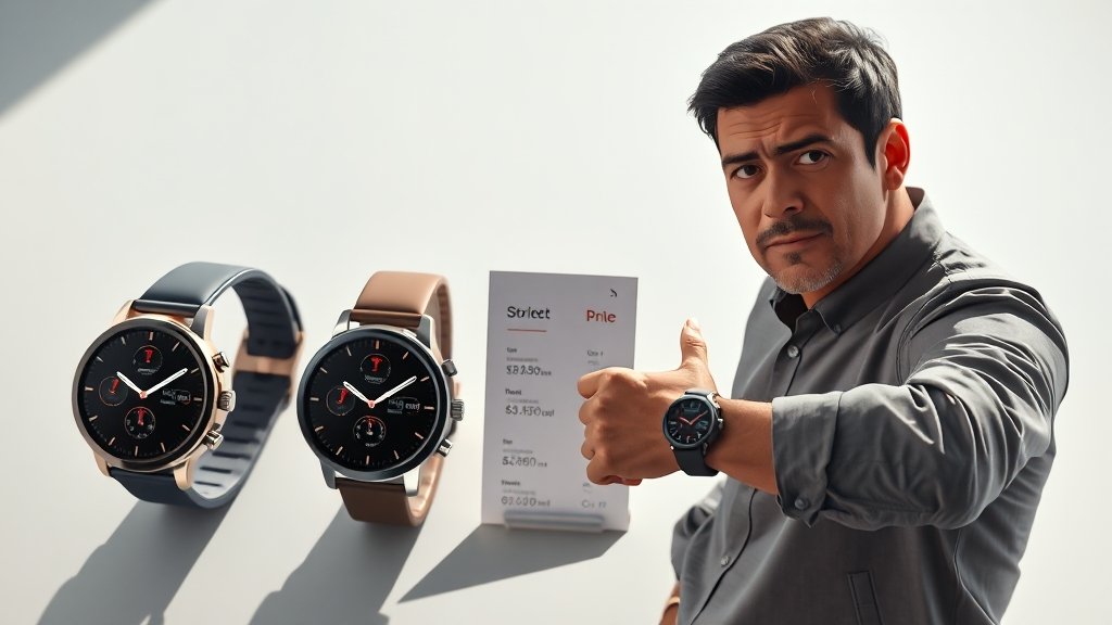 워치8 가격 및 구매 가이드 (realistic 스타일)