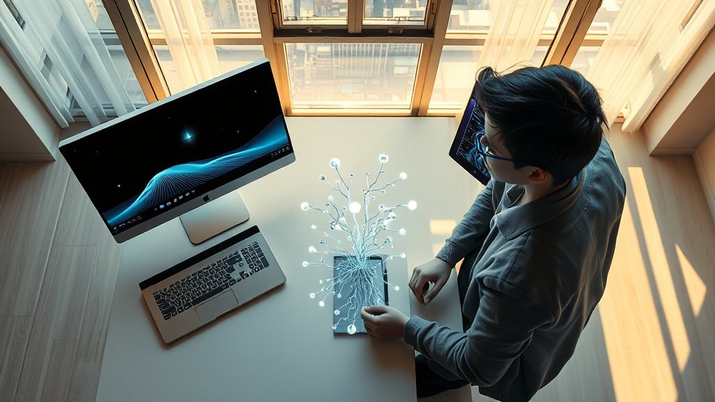 AI 활용 글쓰기, 아이디어 발상, 정보 검색 (realistic 스타일)